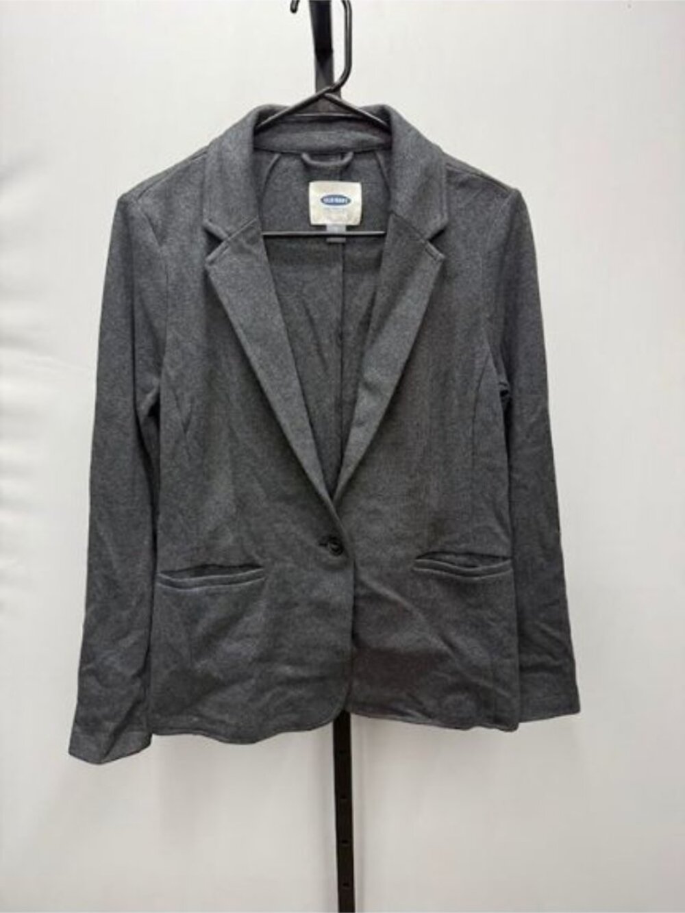 Old Navy Gray One-Button Cotton Blazer